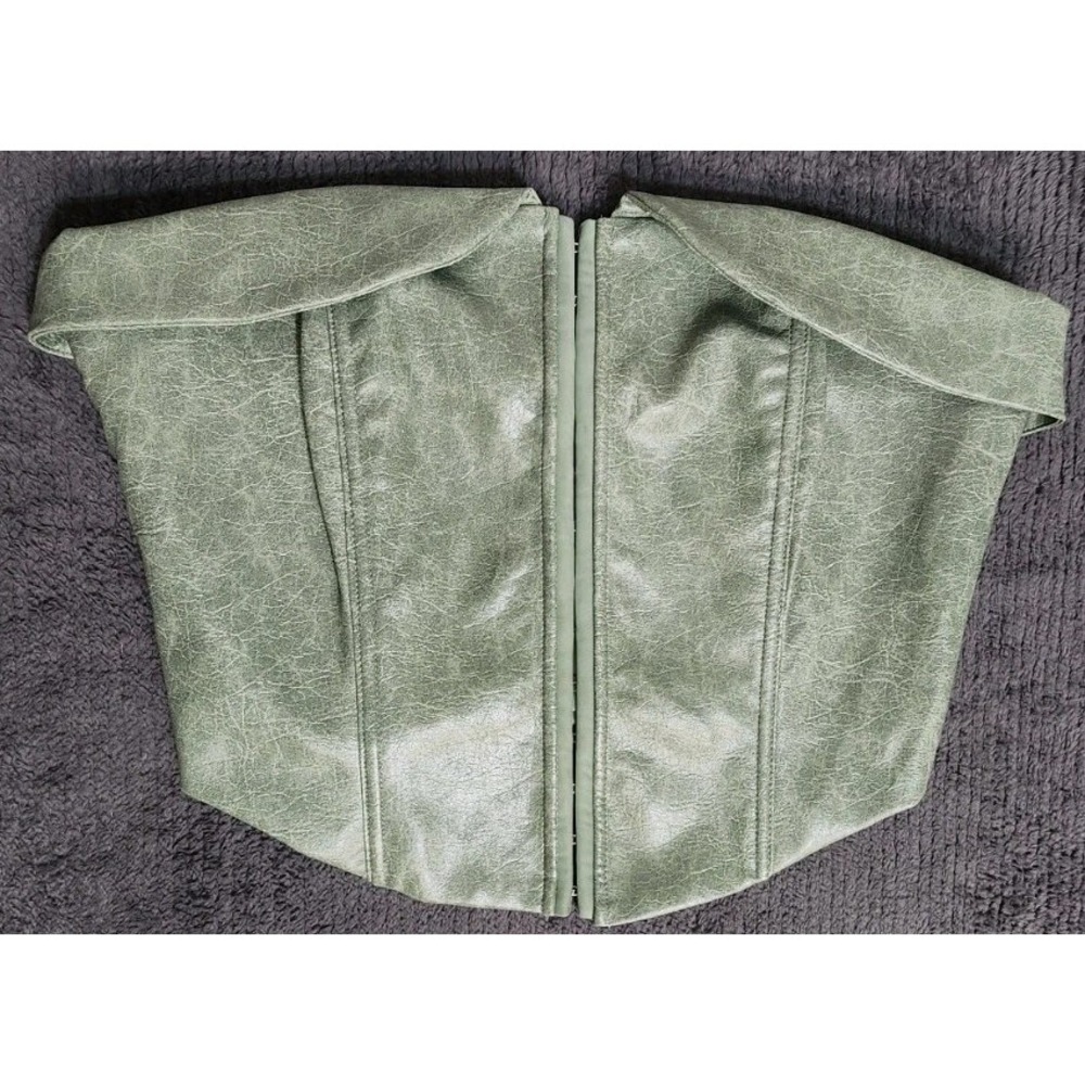 Cherry‎ Mellow Corset Front Hooks Sage Sz M Womans Cottage Core Grunge New